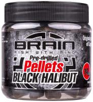 Пеллетс Brain Black Halibut Pre drilled 14mm 250g